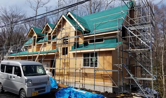 太郎山別荘地新築アメリカンハウスは5月完成予定です！